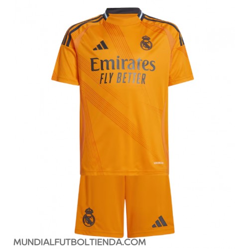 Camiseta Real Madrid Segunda Equipación Replica 2024-25 para niños mangas cortas (+ Pantalones cortos)